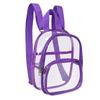 New Transparent School Bags Solid Color PVC Small Handbags Cycling with Zipper Mini Rucksack Travel