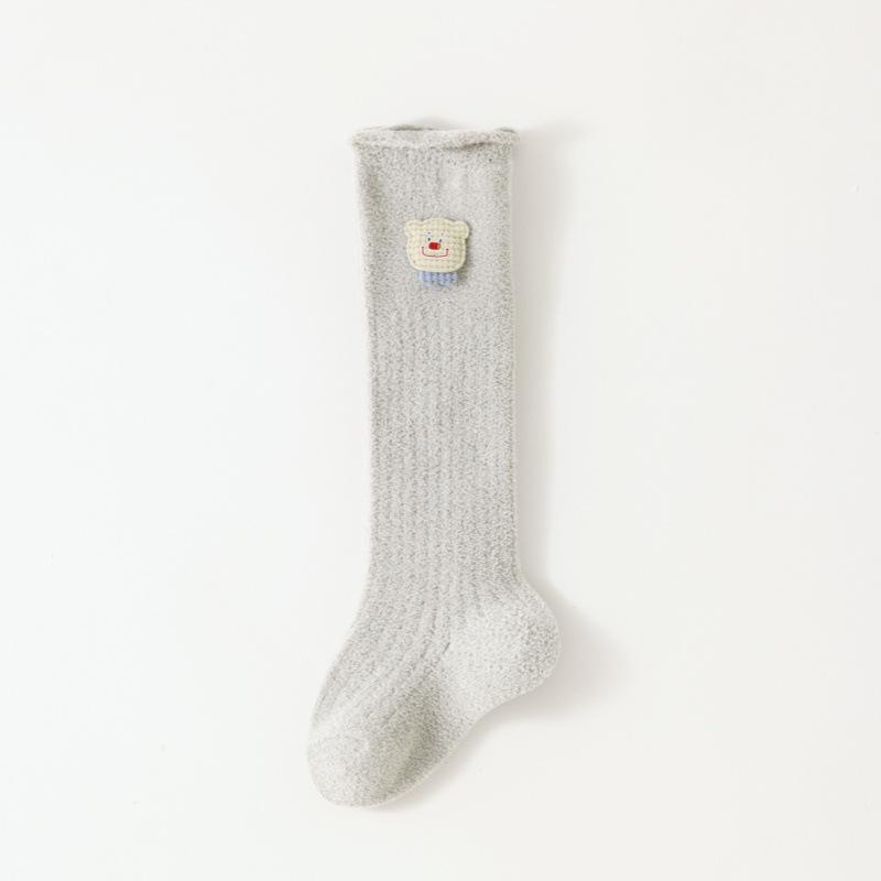 Coral Fleece Infant Knee-High Socks: Newborn Warmth & Comfort