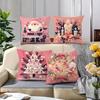 Christmas Decoration Pillowcase New Year Gift Living Room Sofa Cushion Cover Room Home Decoration Zipper Opening and Closing