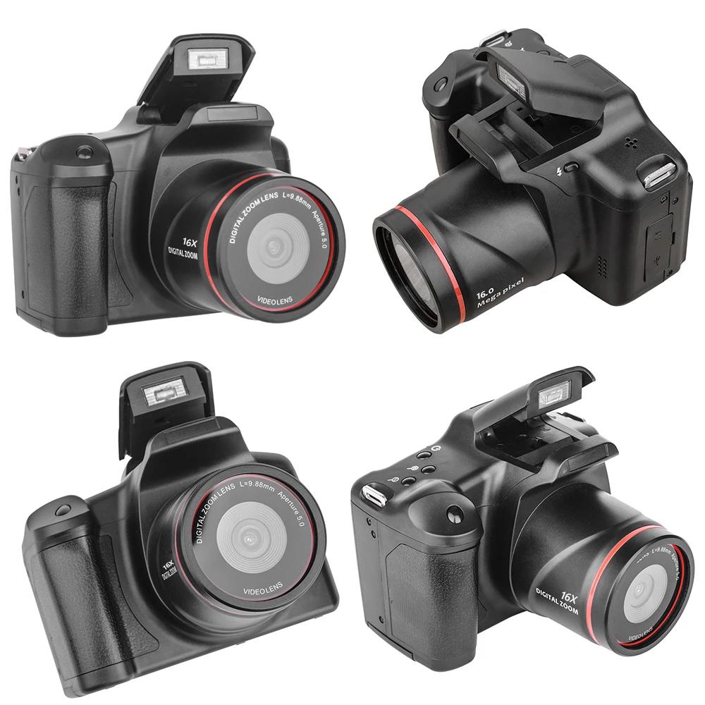 1080P 16MP Digital Mini Camera Wide-Angle Lens 16X Zoom Vlogging Camera with 2.4 Inch LCD Screen Video Recorder for Photography