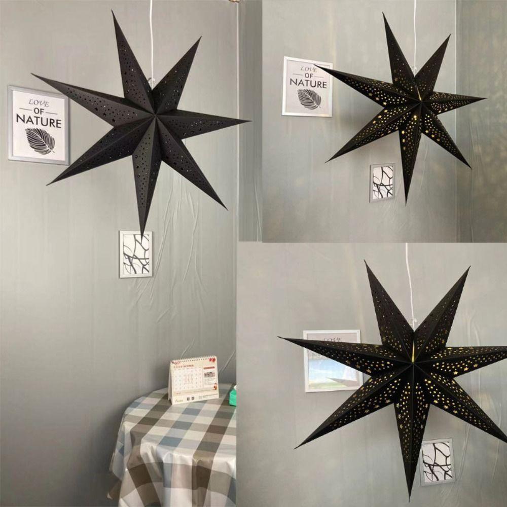 Christmas Decorations Hollow Star Pendants Folding Hanging Paper Stars Star Lanterns  DIY Crafts