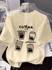 Cartoon Print Design Pure Short Sleeved T-Shirt for Women Loose And Cute Print Fashion Harajuku Kawaii T-shirt Y2K Clothing