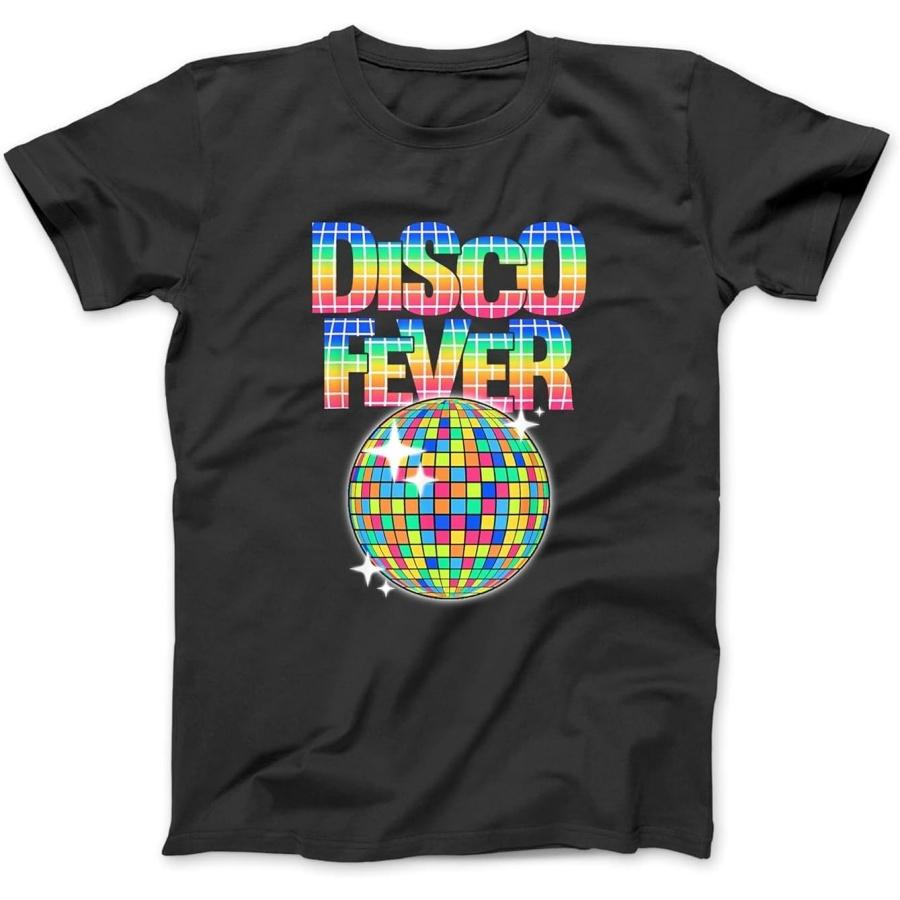 

Disco Ball Themed Vintage Disco Fever Dancing T-Shirt Sweatshirt Hoodie for Men Women Kids Made in Canada Black XXXXXL чорний
