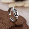 New Korean-Japanese Retro Knot Adjustable Finger Ring for Women - Hip Hop Style
