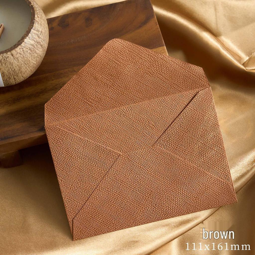 Chinese Retro Style Woven Pattern Envelope & Letter Set with Kraft Paper & Sealing Wax