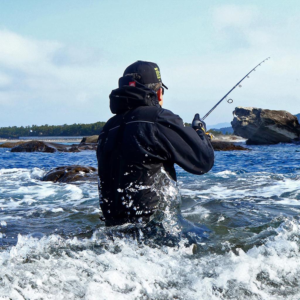 Dress Waders with Radial Size Size Disaster Preparedness Chest-High Sole, AIRBORNE, M, Height 165-170cm, Boots 25-25.5cm, Black,