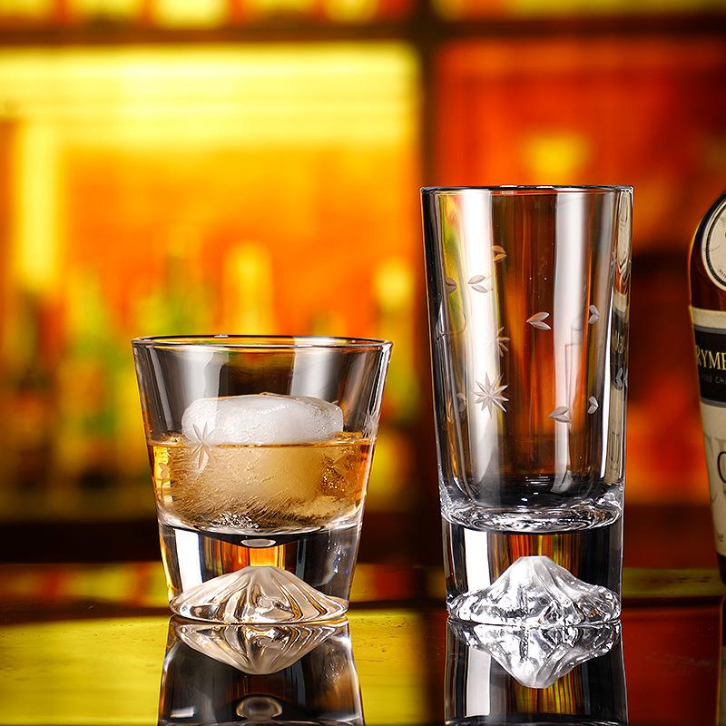 Japonský styl skleněného hrnku na horu Fuji, módní sklenice na skály, žáruvzdorné sklo, hrnek na vodu, šálek kávy, červené víno, whisky