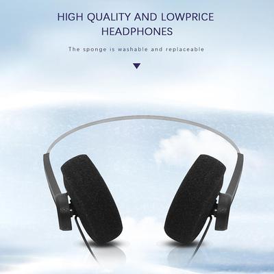 On-Ear Wired Stereo Headphones Single 3.5mm Wire Plug Retro Vintage Style Adjustable Headband for Walkman CD Player Computer