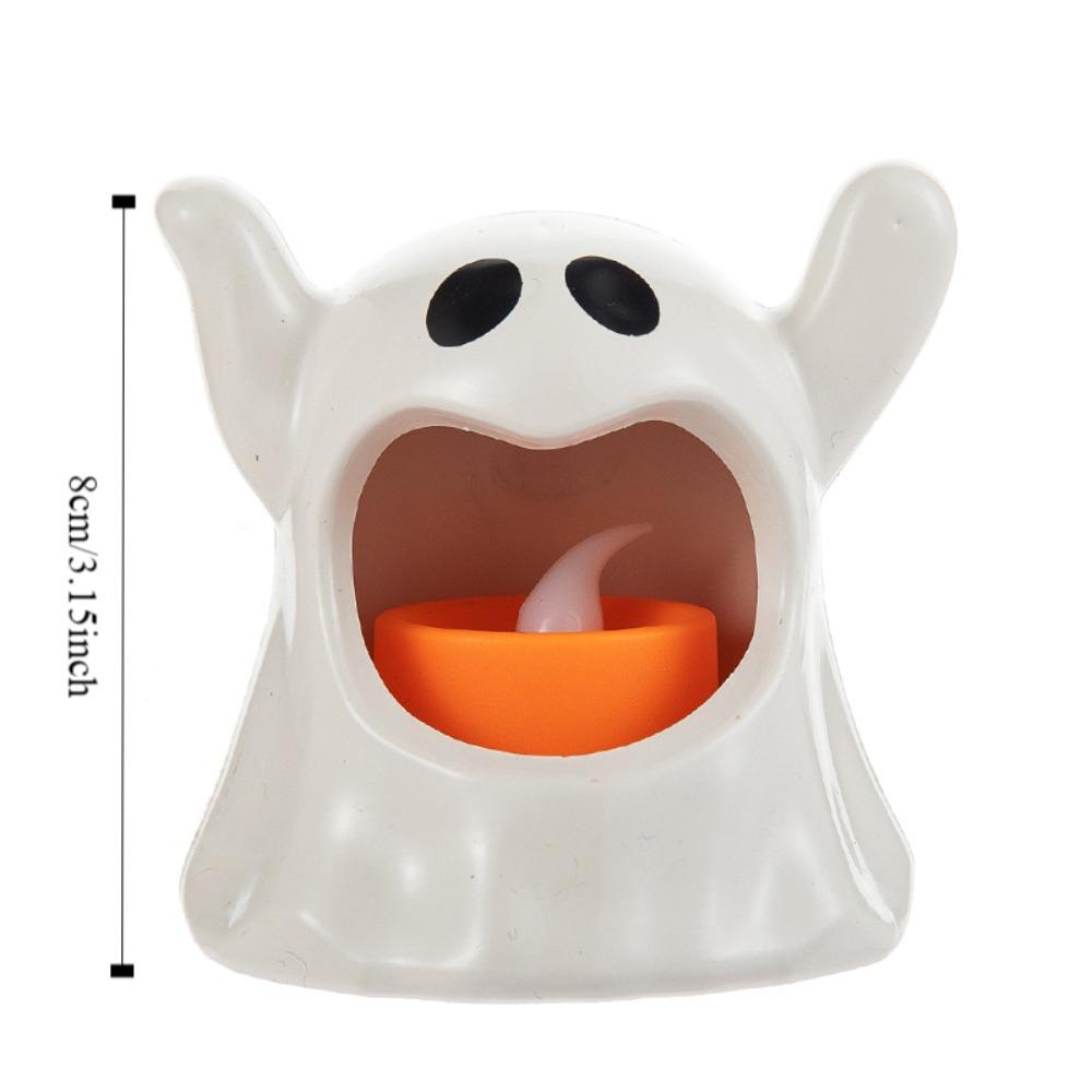 LED Light Halloween Ghost Lamp Electronic Candle Halloween Ghost Candle  Party Decor