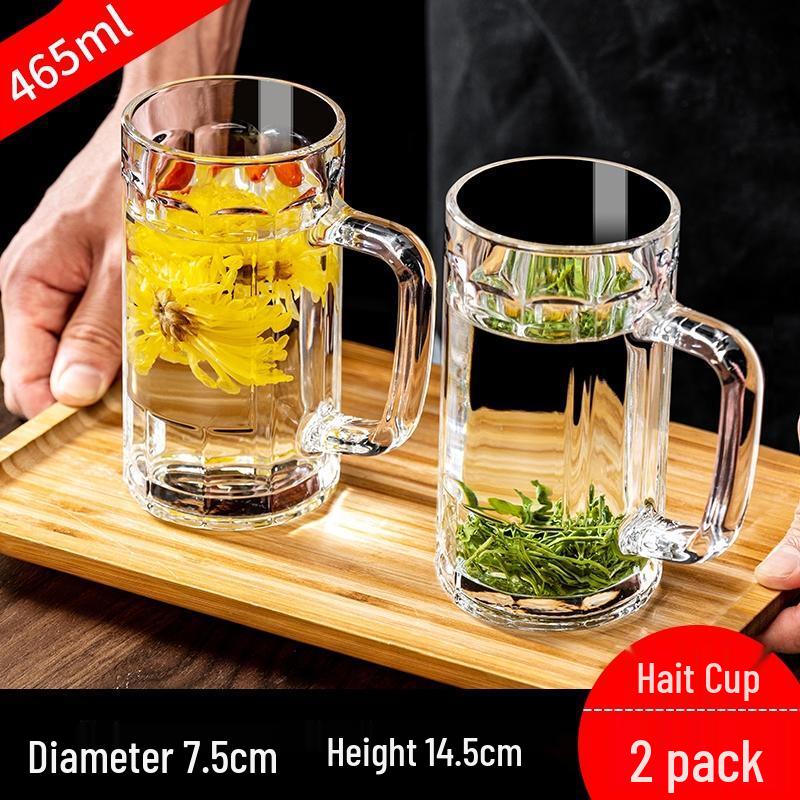 HANDUNYOU Thickened Reinforced Glass Tea Infuser Cup 465ml