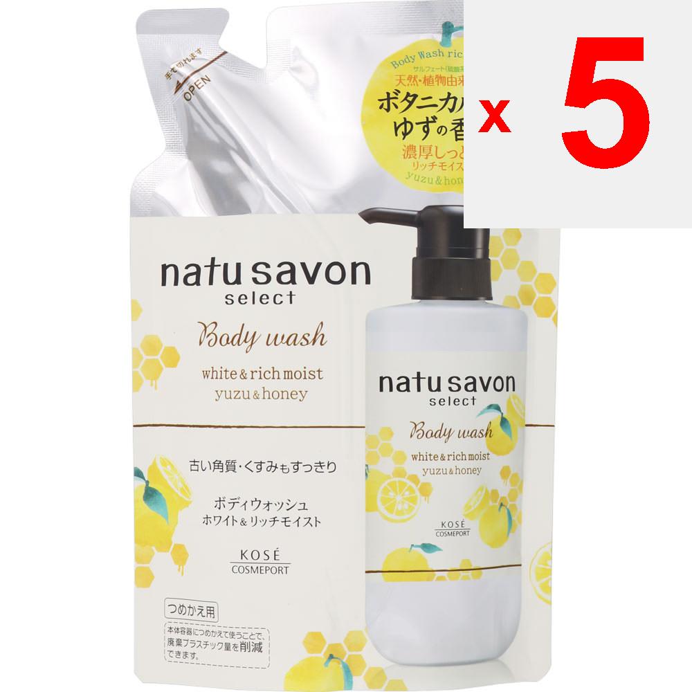 KOSE COSMEPORT Sofitimo Nachusavon Select White Body Wash Rich Moist Yuzu & Honey Refill 360ml General Purpose (Other) Body Soap Apply an Appropriate