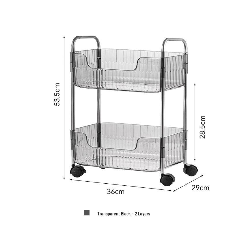 Transparent Acrylic Multi-layer Mobile Storage Shelf