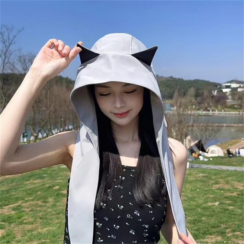 Breathable Soft Sun Protective Hat with Devil Ear Design For Beach Vacation Popular Bag Hat for Various Occasion