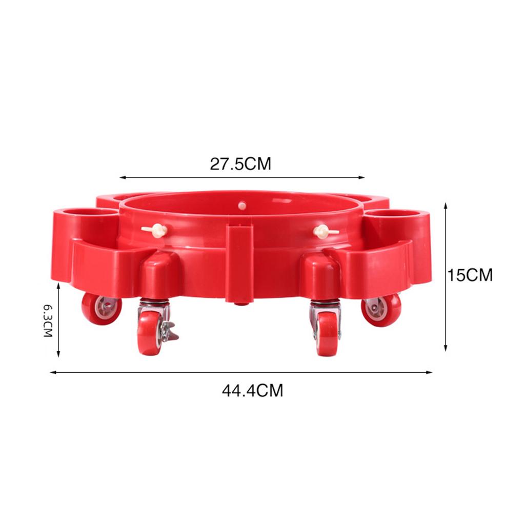 Car Wash Bucket Trolly, Rolling Bucket Trolly Holder Bracket with Wheel Detailing Tool for Car Washing Cleaning Painting Tools
