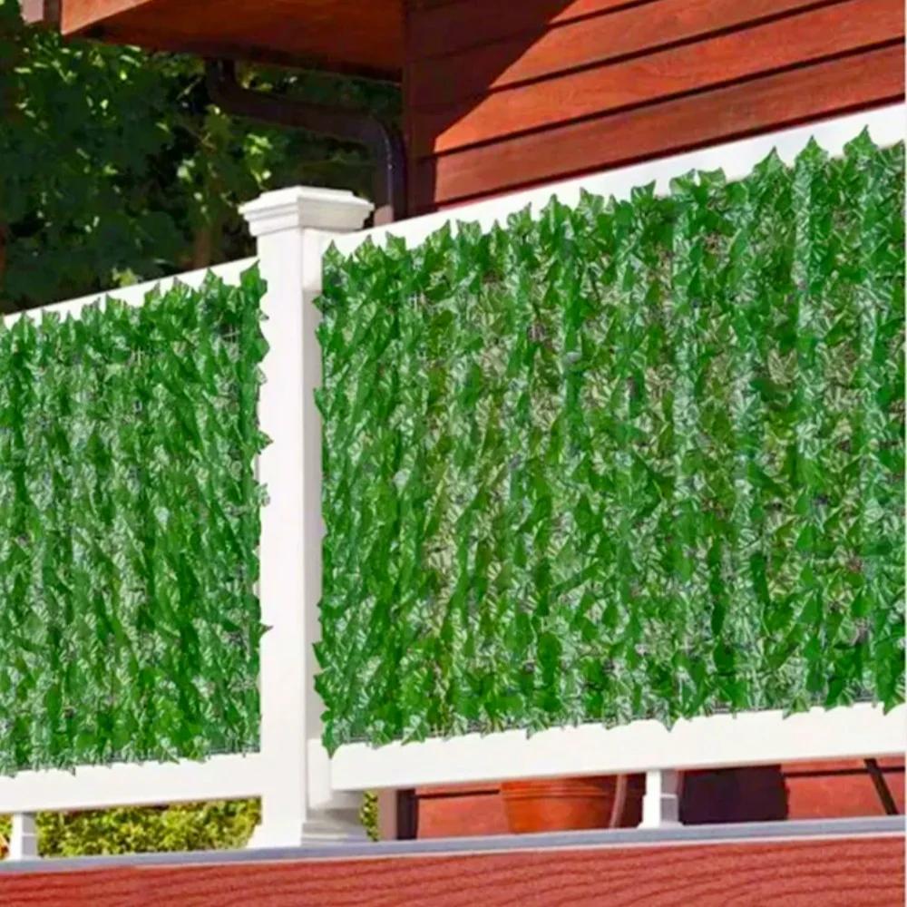 50X100cm Artificial Flowers Leaves Fence Removable Outdoor Garden Decoration Hedge Privacy Protection Green Leaf Flower Wall