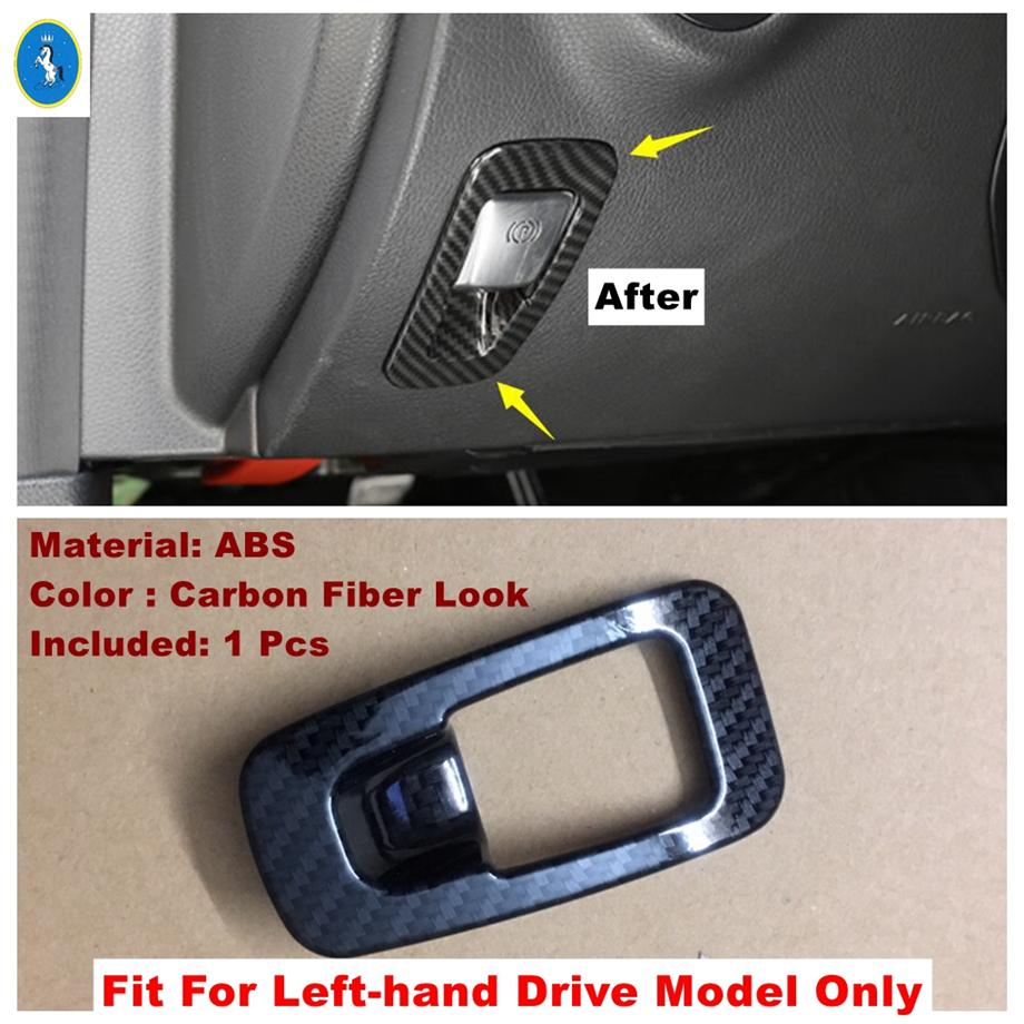 Carbon Fiber Interior Accessories Air AC Lift Button Lights Control Panel Cover Trim For Benz G Class W464 G350 G500  - Handbrake Button