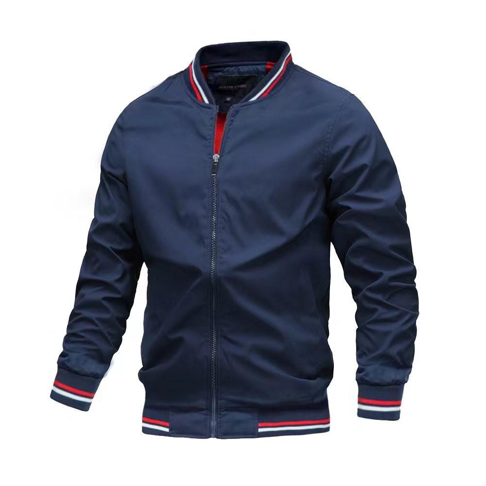 Men's Spring & Autumn Stand Collar Casual Pilot Jacket - European & American Fashion Trend
