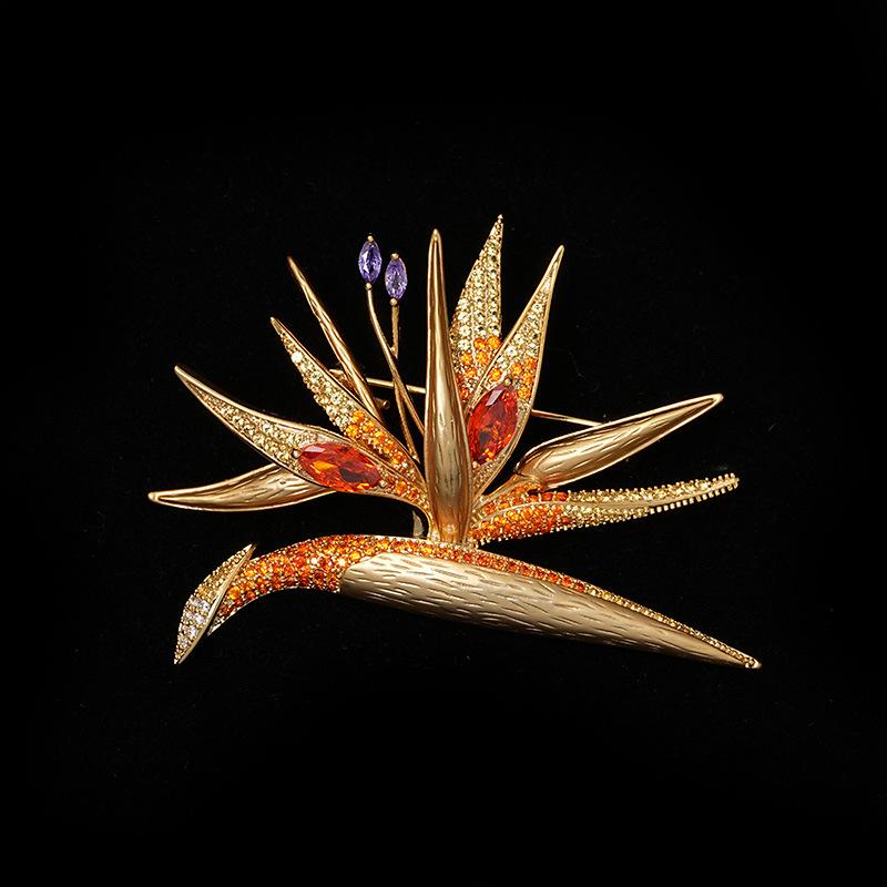 Senior Brooches Flower Leaf Brooch Pins for Women Suit Pendant  Fashion Brooches Jewelry