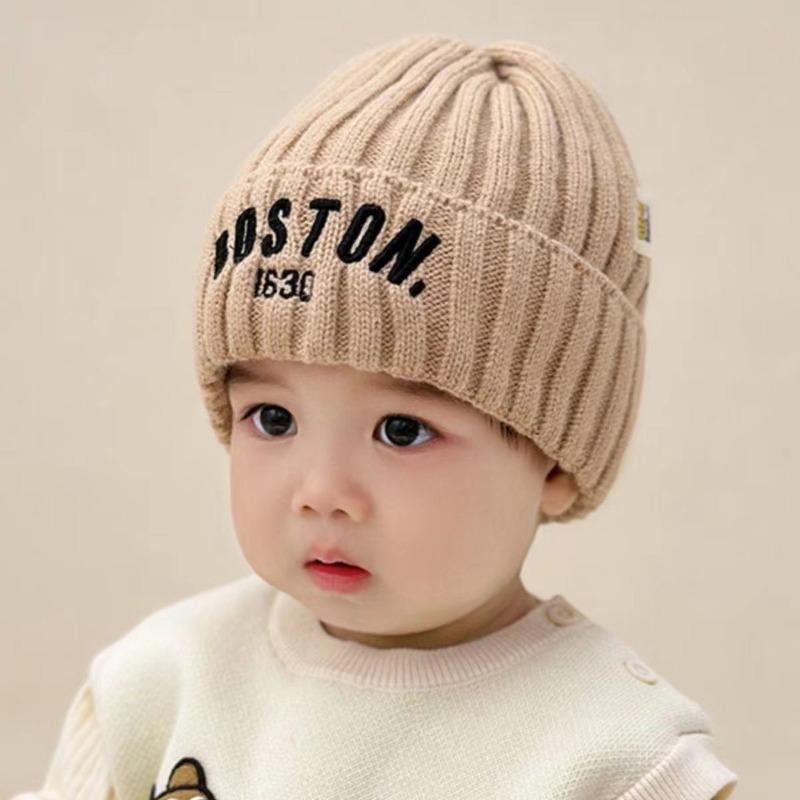 Baby hat new wool hat cute super cute boy and girl baby pullover hat autumn and winter children's knitted pullover hat