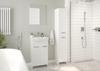 Bathroom cabinet with a washbasin on legs 85x60, standing white Mila with an elongated chrome tap