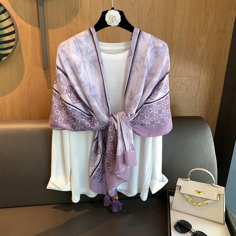 Yunnan Ethnic Tassel Tie-Dye Blue Scarf - Fashionable Travel & Sun Protection Shawl