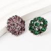 Luxury Rhinestone Metal Retro Buttons - Colorful Hollow Diamond Design with Alloy Base, Decorative Accessories