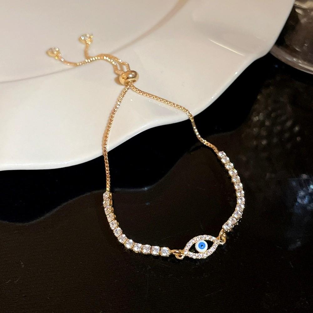 Luxury Vintage Glaze Devil's Eye Bracelet Devil's Eye Banquet Clothes Jewelry  Valentine's Day Gift