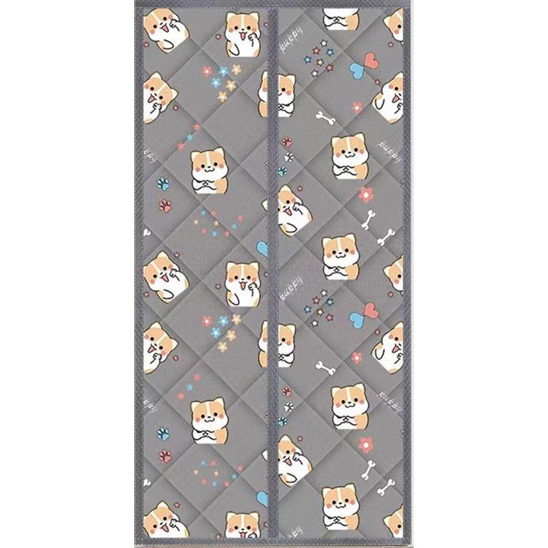 

Зимова вітрозахисна тепла бавовняна дверна штора Потовщена побутова система кондиціонування повітря Теплоізоляція Вітроблокуюча магнітна антихолодна перегородка 70*200cm світло-сірого кольору