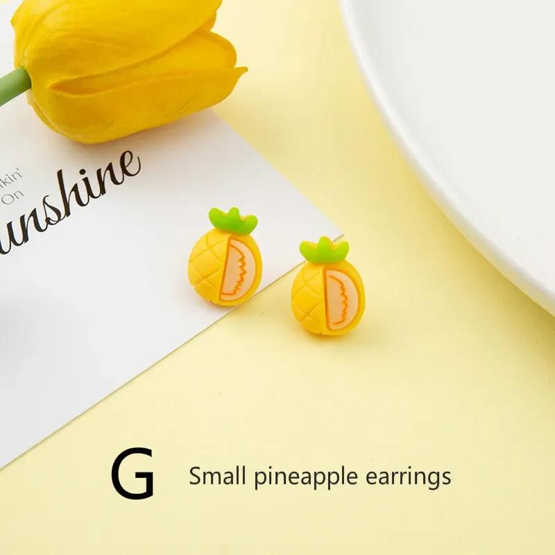 

Жіночі літні нові сережки Джокера солодкий темперамент сережки жовтий лимон свіжі висячі сережки G