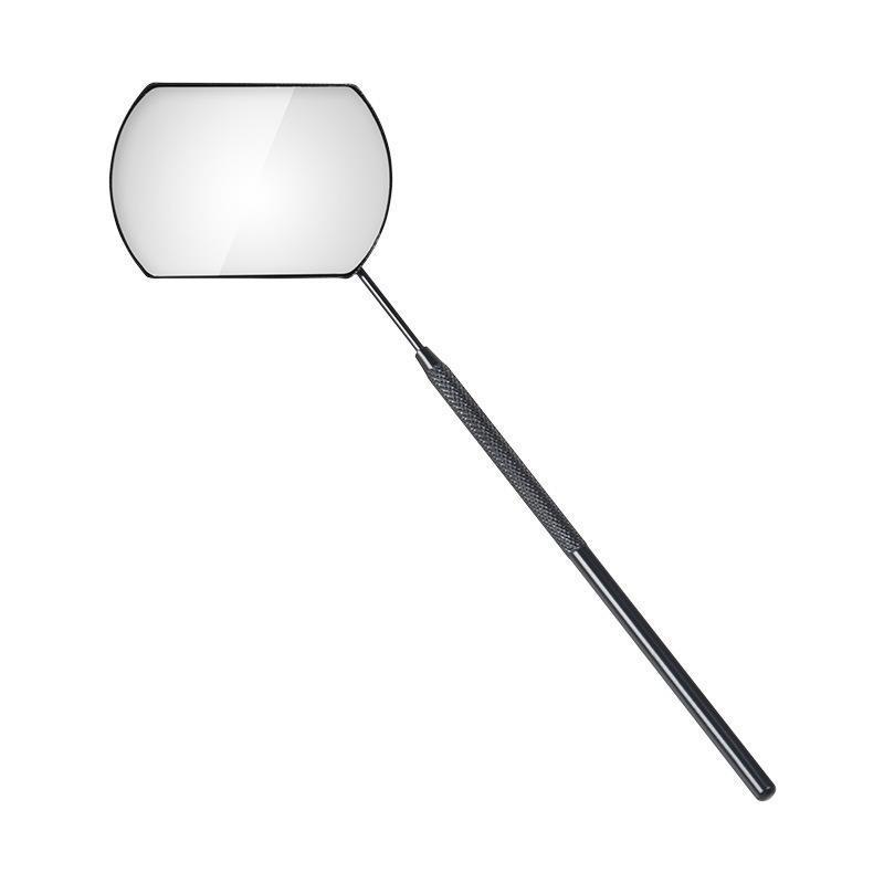 Large Rectangle Eyelash Inspection Mirror with Stainless Steel Handle