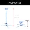 Adjustable Projector Mount Bracket 43-65cm, Projector Ceiling Mount Ceiling and Wall Support, Holds Up To 15kg, Black