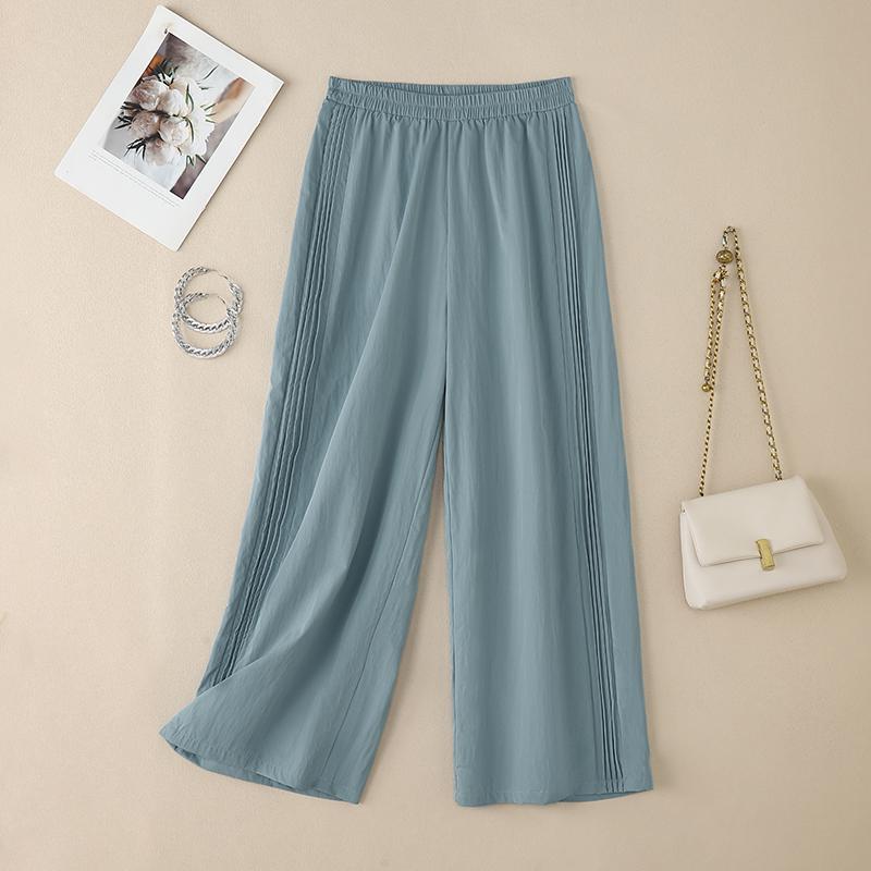 

ZANZEA Женские повседневные свободные брюки с эластичной резинкой на талии S