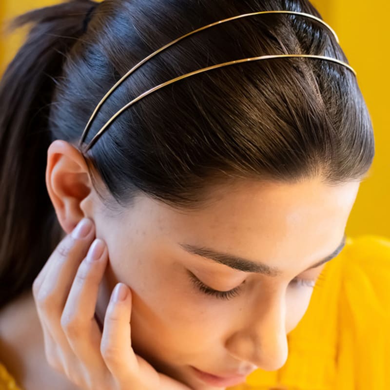 BE/GINS LA LIGNE DOUBLE LINE CROWN HAIRBAND