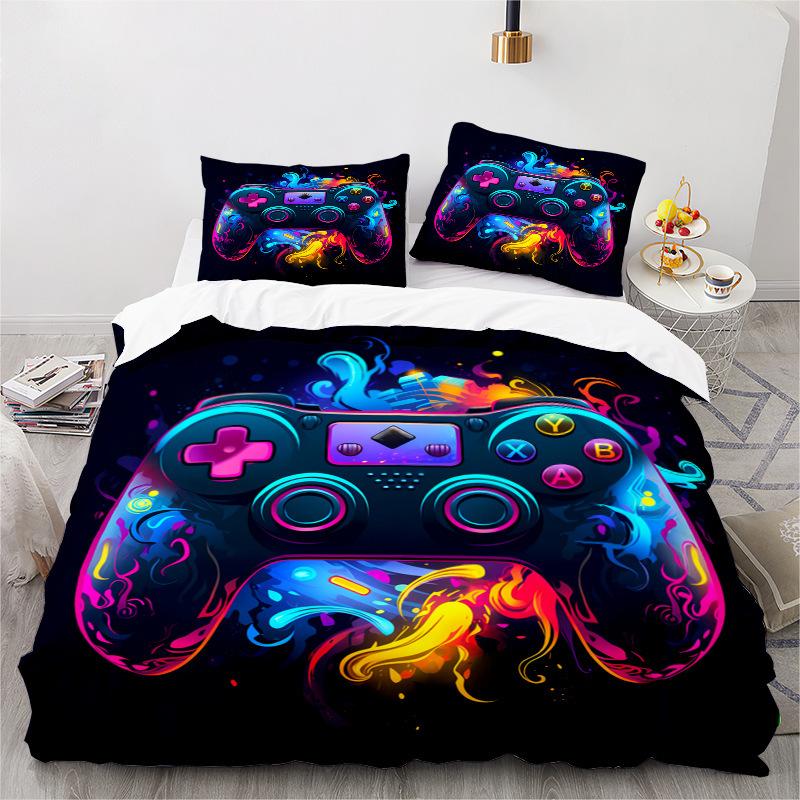 Gamepad Series 3D Digital Printing Three-Piece Bedding Kit Bed Sheet Quilt Cover