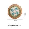 21cm Vine Woven Shell Tray, Handmade Creative Woven Colorful Shell Mosaic Tray, Snacks Fruit Cake Coffee Table Decor
