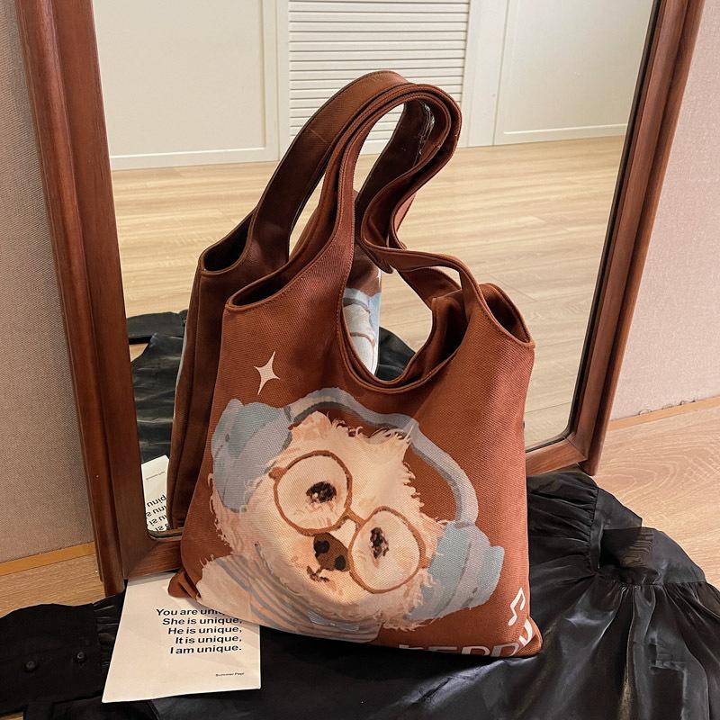 

Осенне-зимняя женская сумка-тоут большой вместимости, новая милая мультяшная сумка на плечо/подмышку, сумка для учебы/работы