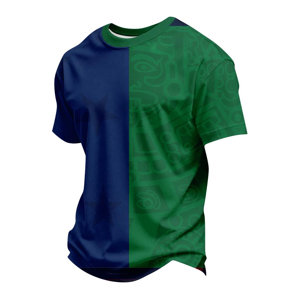 T-shirt Casual da Uomo con Stampa Calcio per Sport e Uso Quotidiano