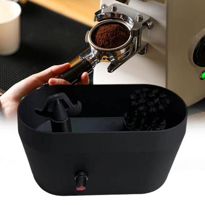 Kit de nettoyage de porte-filtre à café électrique pour cuisine à domicile Poignée de café Nettoyage Rangement Bac à marc automatique Stable Support