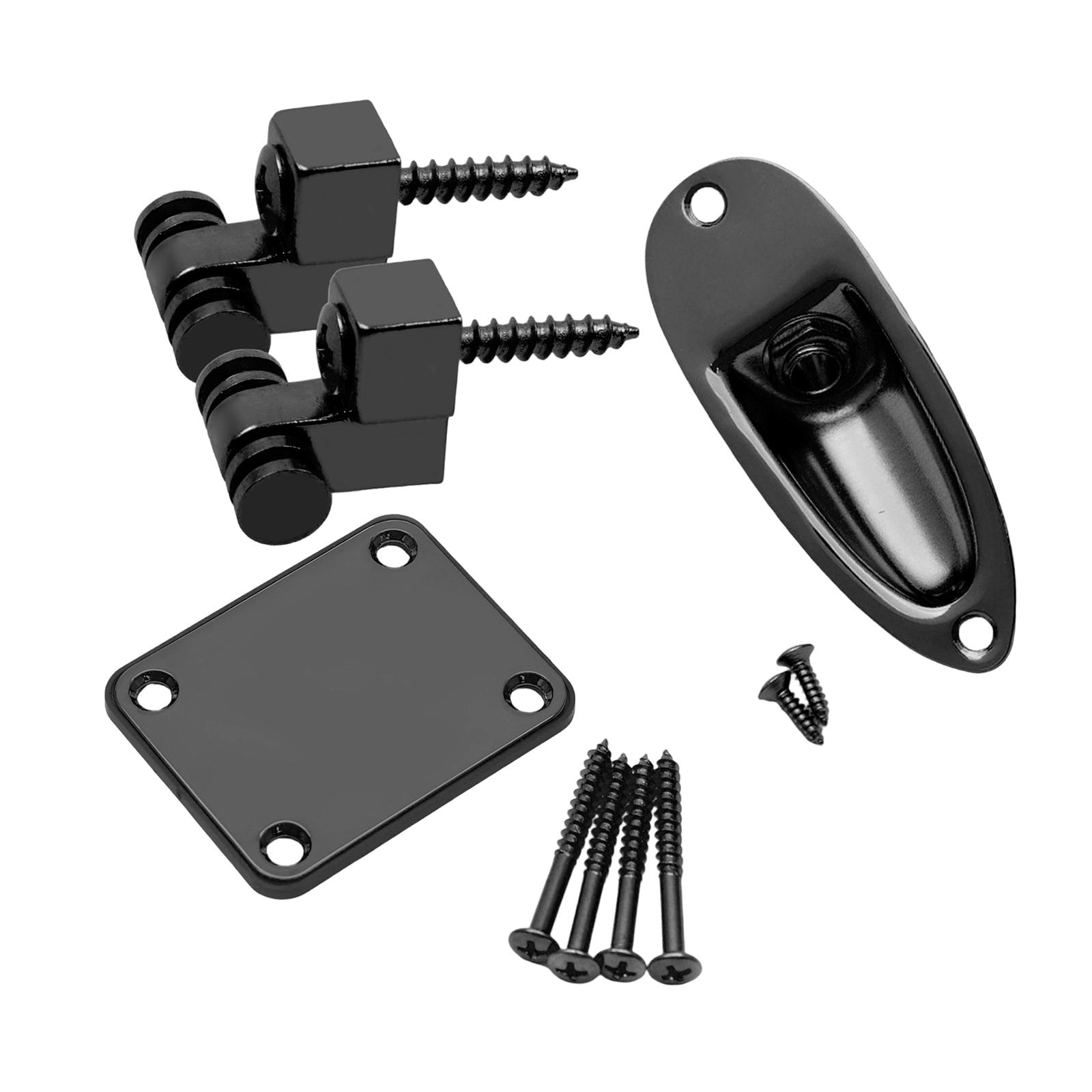 

Guitar Neck Plate Replacement Thick Strengthening,4 Holes,Metal Reinforce Board Reinforcement Neckplate Electric Guitar Part чорний