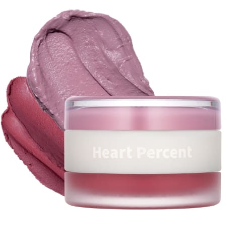 Heart Percent Dote On Mood Custom Lip & Cheek [Dual Color] Matte (Fog Pot) & Glow (Shine Balm) #05.Mauvish/Mobishi