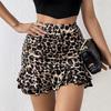 2026 Womens Printed Mini Skirt High Waisted Pleated Bodycon Leopard Multiple Colors Casual Fashion