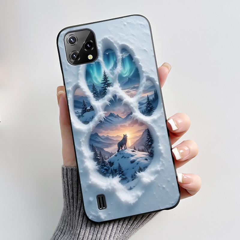 For Blackview A55 Case Oscal C60 Back Cover Luxury Cute Love Rabbit Funny Pattern Black TPU Soft Silicone Protective Phone Case