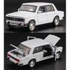 1/32 Scale LADA 2106 Diecast Car Model Toy, Pull Back Toy Vehicle with Sound and Light for Kids Toddler Boys Girls Gift Collection