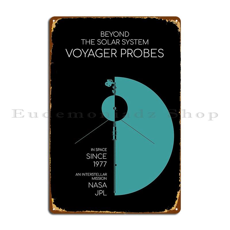 Beyond The Solar System Voyager Space Probes Pop Metal Plaque Poster Bar Designs Create Wall Plaques Tin Sign Poster