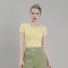 Sculp Pig [Swt24033-08] Zero All Day Crop T-Shirt Light Yellow