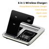 4 In 1 Wireless Charger Alarm Clock Stand For Samsung S26 S25 Galaxy Watch 8 7 6 5 Active 2 Buds4 Pro 3/2 Fast Charging Station