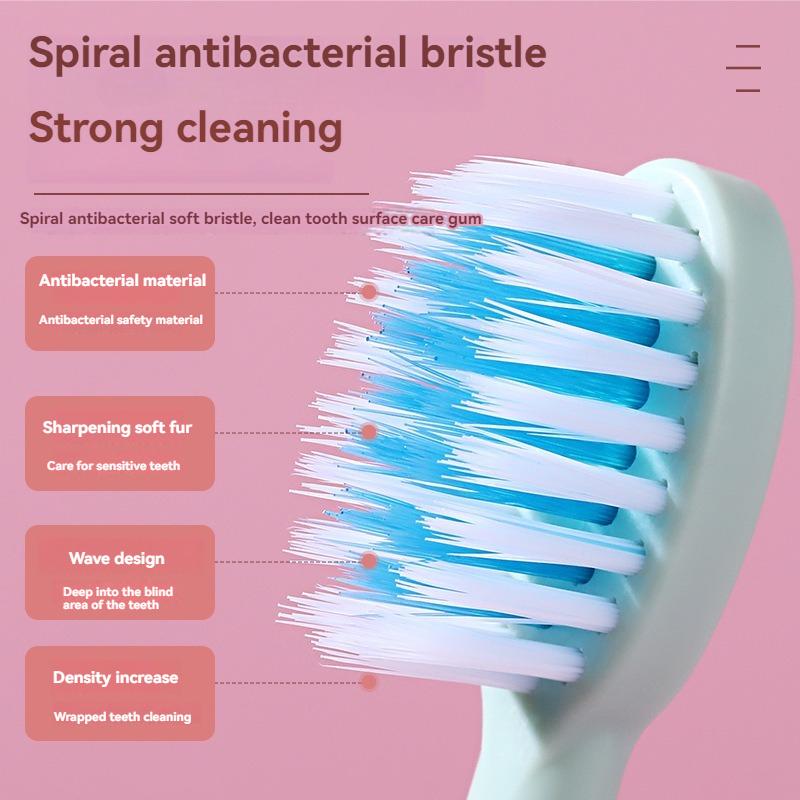 3pcs Ultrasonic Type Household Handheld Soft Bristle Automatic Toothbrush Multifunctional Battery Electric Toothbrush