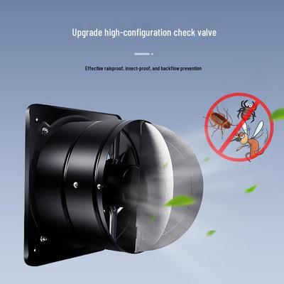 8-Inch Black Dirt-Resistant Window-Mounted Bathroom & Kitchen Exhaust Fan