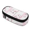 Pencil Bag Spacious Storage Smooth Zipper Strong Polyester Fabric with Main Compartment Mesh Pocket and Pen Slots for Students