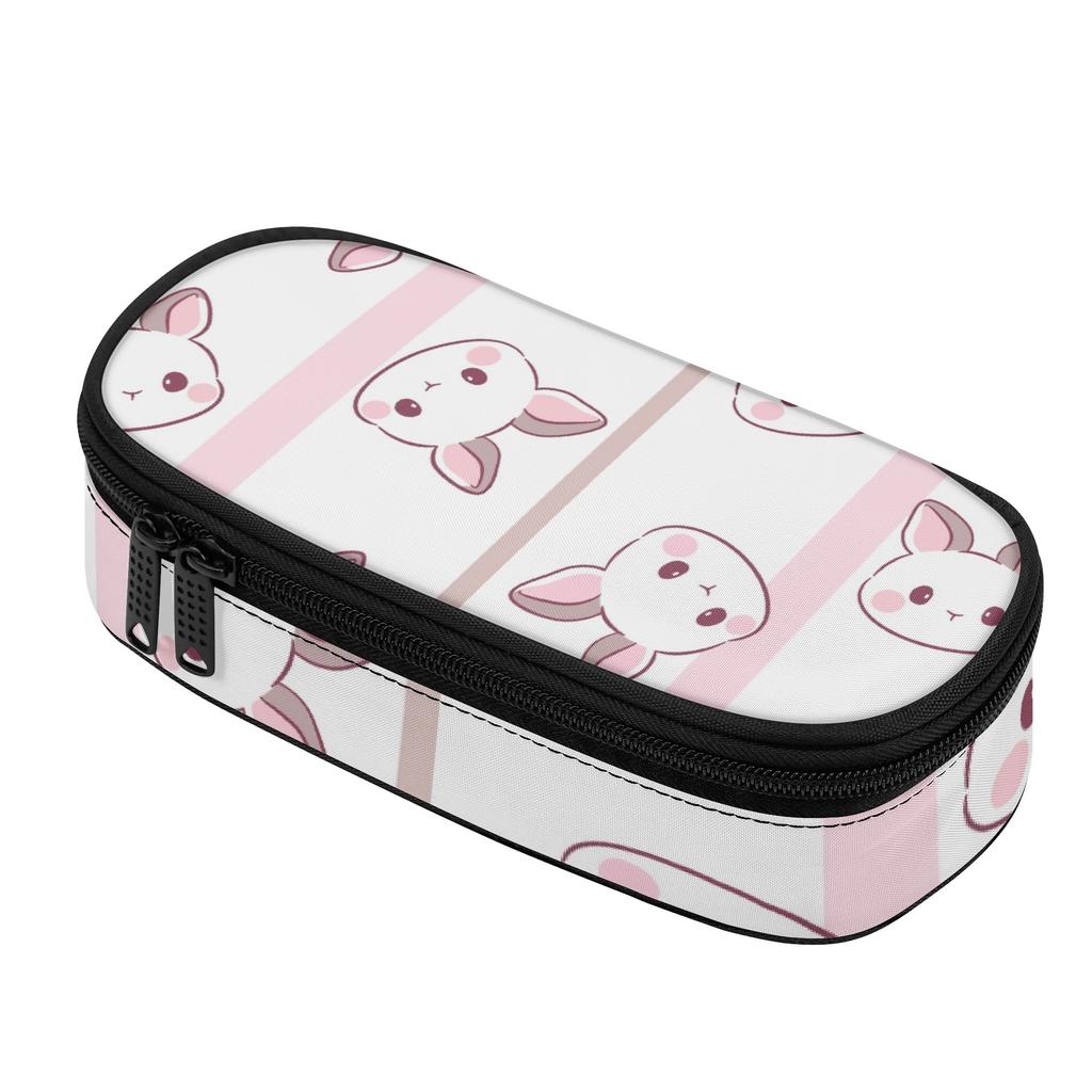 Pencil Bag Spacious Storage Smooth Zipper Strong Polyester Fabric with Main Compartment Mesh Pocket and Pen Slots for Students
